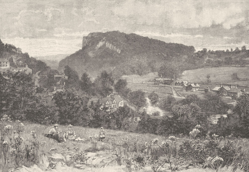 DERBYSHIRE. Matlock Bath 1901 old antique vintage print picture